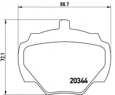 Гальмівні колодки дискові для Land Rover BREMBO P44 001 фото товару