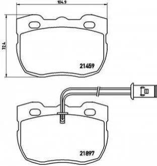 Гальмівні колодки дискові для Land Rover BREMBO P44 004 фото товару
