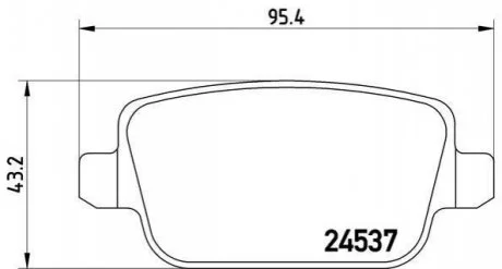 Комплект гальмівних колодок з 4 шт. дисків для Land Rover BREMBO P44016 фото товару