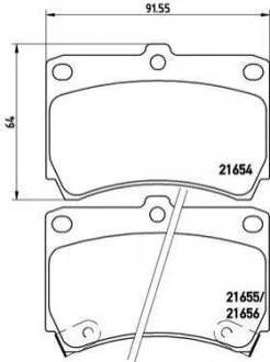 Гальмівні колодки дискові для MG, Mazda, Ford BREMBO P49 016 фото товару
