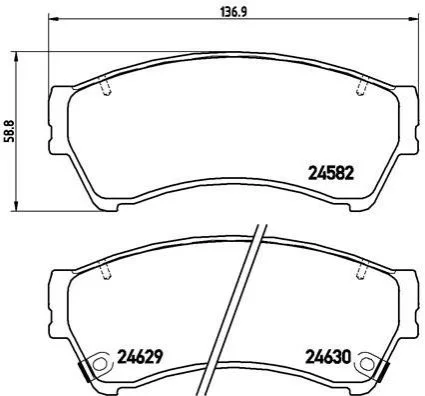 <strong>Тормозные колодки дисковые BREMBO P49039 (фото 1)</strong>