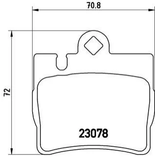 Гальмівні колодки дискові для Mercedes BREMBO P50042 фото товару