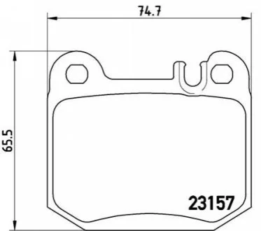 Гальмівні колодки дискові для Mercedes BREMBO P50043 фото товару