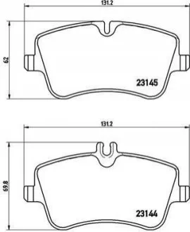 Гальмівні колодки дискові для BREMBO P50 046 фото товару