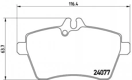 Гальмівні колодки дискові для BREMBO P50 054 фото товару