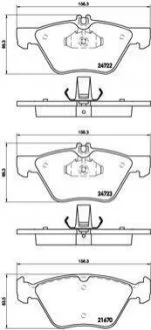 Гальмівні колодки дискові для BREMBO P50075 фото товару