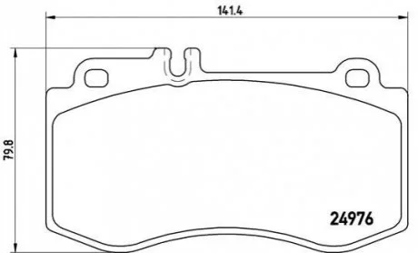 Тормозные колодки дисковые для Mercedes BREMBO P50087 фото товара