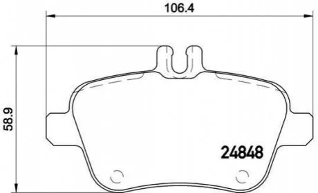 Гальмівні колодки дискові для Mercedes, Infiniti BREMBO P50091 фото товару