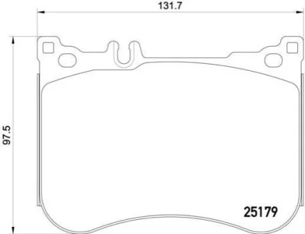 Гальмівні колодки дискові для Mercedes BREMBO P50 095 фото товару