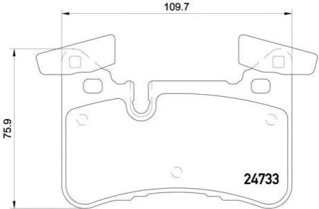 Гальмівні колодки дискові для Mercedes BREMBO P50 110 фото товару