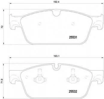 Тормозные колодки дисковые для Mercedes BREMBO P50 112 фото товара