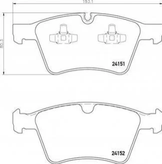 Гальмівні колодки дискові для Mercedes BREMBO P50115 фото товару