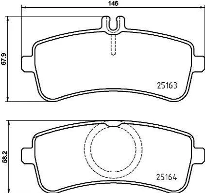 <strong>Колодки гальмівні дискові (комплект 4 шт) BREMBO P50132 (фото 1)</strong>