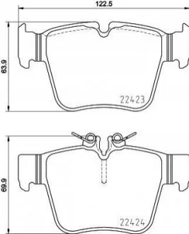 Гальмівні колодки дискові для Mercedes BREMBO P50133 фото товару