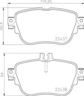 Гальмівні колодки дискові для Mercedes, MG BREMBO P50 136 фото товару