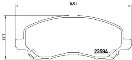 Тормозные колодки дисковые для BREMBO P54 030X фото товара