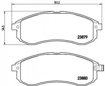 Гальмівні колодки дискові для Mitsubishi BREMBO P54 033 фото товару