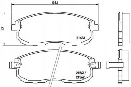 Тормозные колодки Brembo для BREMBO P56021 фото товара