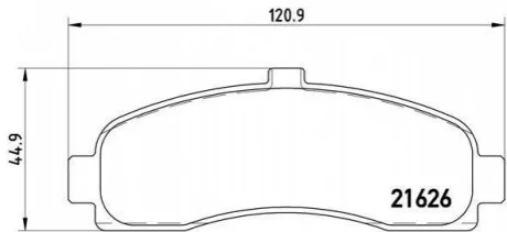 Гальмівні колодки дискові для Nissan BREMBO P56 031 фото товару