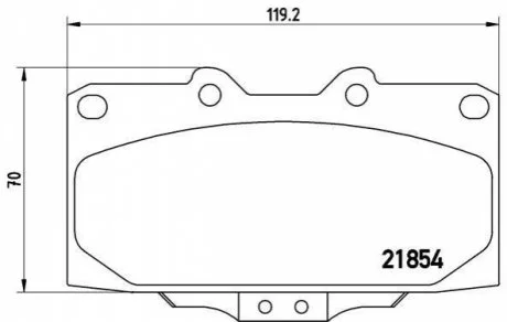 Гальмівні колодки дискові для Nissan, Subaru BREMBO P56 034 фото товару