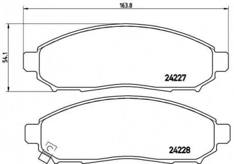 Гальмівні колодки дискові для Nissan BREMBO P56059 фото товару
