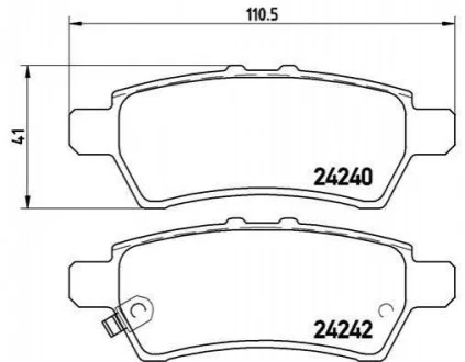 Гальмівні колодки дискові для Nissan BREMBO P56060 фото товару