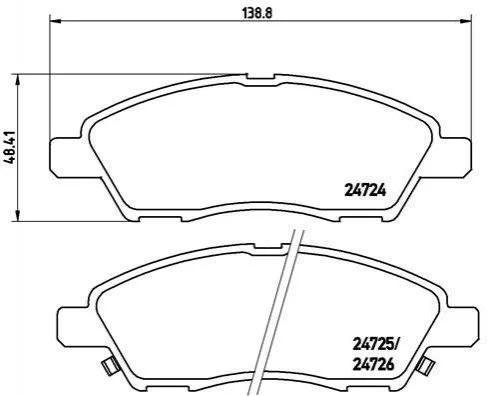 <strong>Колодки гальмівні дискові BREMBO P56070 (фото 1)</strong>