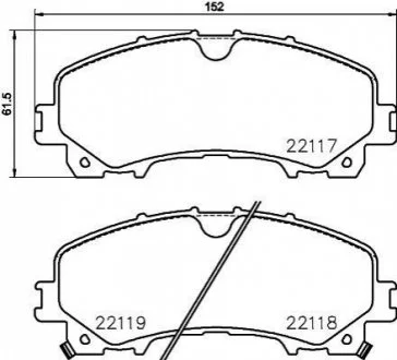 Гальмівні колодки дискові для BREMBO P56106 фото товару