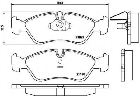 Гальмівні колодки дискові для BREMBO P59 017 фото товару
