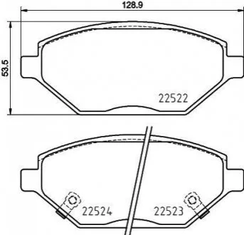 Гальмівні колодки дискові для Chevrolet BREMBO P59 093 фото товару