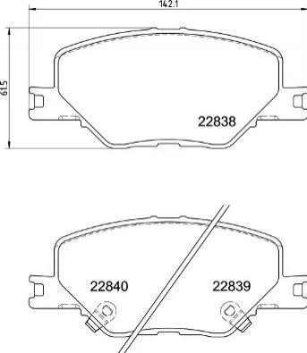 <strong>Колодки гальмівні дискові (комплект 4 шт) BREMBO P59096 (фото 1)</strong>
