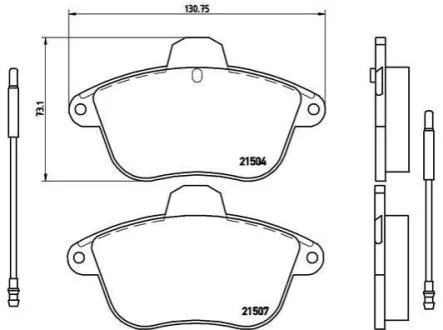 Гальмівні колодки дискові для Renault BREMBO P61 046 фото товару