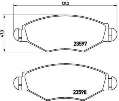 Гальмівні колодки дискові для BREMBO P61 063 фото товару