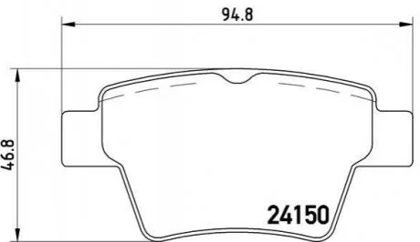 Гальмівні колодки дискові для BREMBO P61 080 фото товару