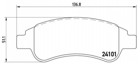 Тормозные колодки BREMBO P61082 (фото 1)