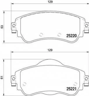 Тормозные колодки Brembo для Citroen BREMBO P61105 фото товара
