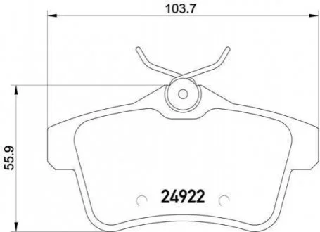 Тормозные колодки дисковые для Citroen, Peugeot BREMBO P61114 фото товара