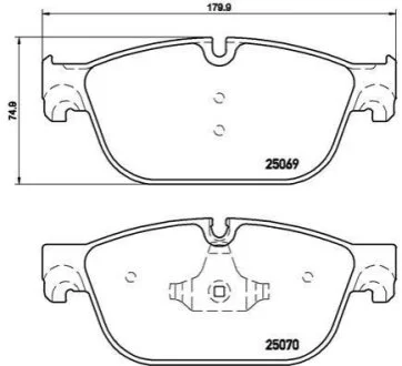 Гальмівні колодки дискові для Peugeot, Citroen, DS BREMBO P61 115 фото товару