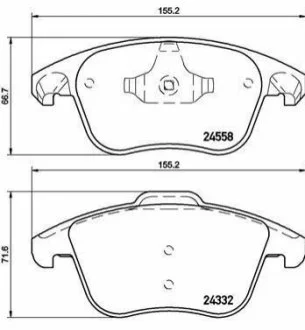 Гальмівні колодки дискові для Citroen, DS, Peugeot BREMBO P61117 фото товару