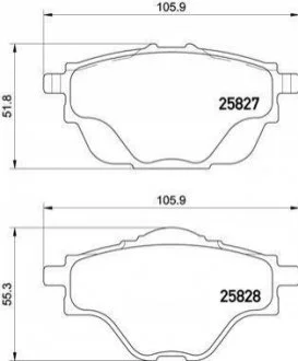 Гальмівні колодки дискові для BREMBO P61 124 фото товару