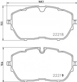 Гальмівні колодки дискові для Peugeot BREMBO P61 128 фото товара