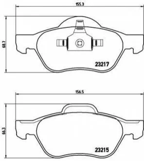 Гальмівні колодки дискові для BREMBO P68 029 фото товару