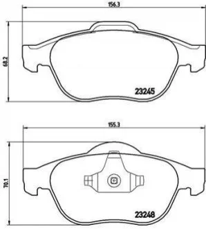 Гальмівні колодки дискові для BREMBO P68 032 фото товару