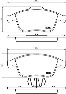 <strong>Тормозные колодки Brembo BREMBO P68 047 (фото 1)</strong>