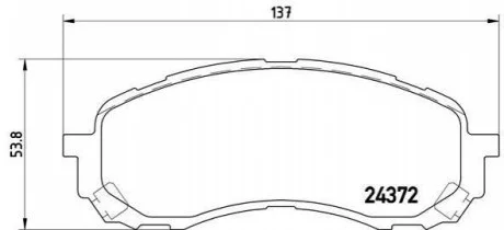 Гальмівні колодки дискові для Subaru BREMBO P78015 фото товару