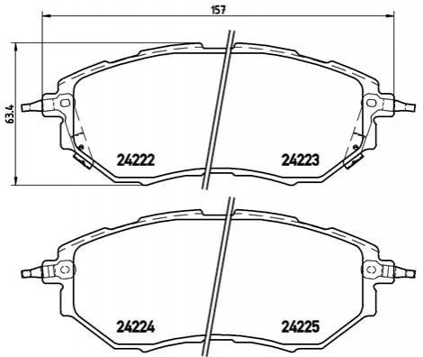 <strong>Комплект гальмівних колодок з 4 шт. дисків BREMBO P78017X (фото 1)</strong>