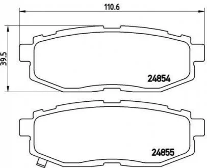 Гальмівні колодки дискові для BREMBO P78018 фото товару