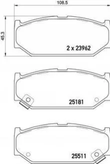 Гальмівні колодки дискові для Suzuki BREMBO P79 031 фото товару
