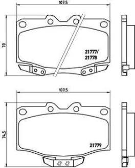Гальмівні колодки дискові для Toyota BREMBO P83 026 фото товару