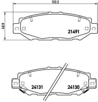 Гальмівні колодки дискові для Toyota BREMBO P83 038 фото товару